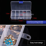 10 PCS Removable Grid Plastic Box Organizer for Jewelry Earring Fishing Hook Small Accessories, Size: Small, 10 Slots, 10 Slots  (White+Blue), 10 Slots (Pink+Blue), 10 Slots (Orange + blue), 10 Slots (Purple+Blue), 10 Slots  (White+Pink)