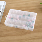 Plastic Removable Grid 24 Slots Box Organizer Storage Container for Jewelry Earring, 24 Slots