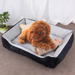 Dog Bone Pattern Big Soft Warm Kennel Pet Dog Cat Mat Blanket, with Blanket Size: S, 60×45×15cm, Size: S