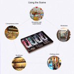 Durable Four-frame ABS Cash Coin Register Insert Tray Cashier Drawer Storage Cash Register Tray Box Classify Organizer, Four-frame (Black), Four-frame (Pink), Four-frame (White)