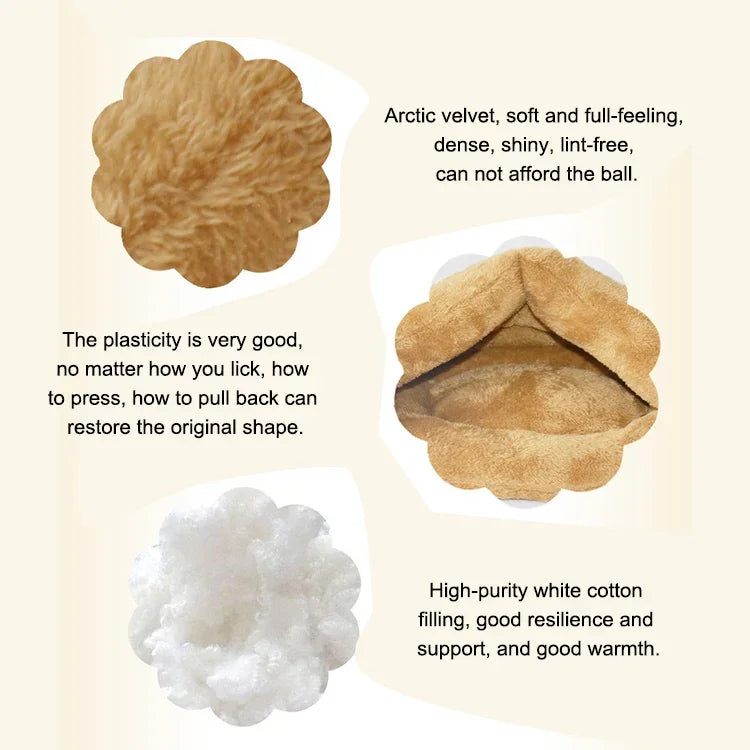 三角形貓窩溫暖加厚蒙古包寵物狗貓屋 尺寸：M，40×40×30cm，尺寸：M