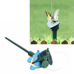 Solar Powered Electric Rotating Butterfly Hummingbird Decorative Fly Simulation Butterfly Pet Funny Toy Gardening Pastoral Decoration Toys, Butterfly 2