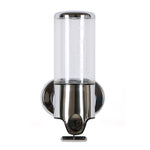 Hotel Shower Manual Dispenser Wall Mounted Washing Liquid Shampoo Soap Bottle, Capacity: 500ml, 500ml/Clear White