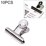10pcs 63mm Silver Metal Stainless Steel Round Clip Notes Letter Paper Clip Office Bind Clip, 10PCS / 63mm