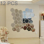 12 PCS 3D Hexagonal Mirror Wall Stickers Set, Size: 10*10cm, Size: 10*10cm (Red), Size: 10*10cm (Silver), Size: 10*10cm (Black), Size: 10*10cm (Gold)