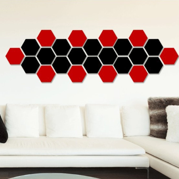 12 PCS 3D Hexagonal Mirror Wall Stickers Set, Size: 8*8cm, Size: 8*8cm (Black), Size: 8*8cm(Gold), Size: 8*8cm(Blue), Size: 8*8cm(Red), Size: 8*8cm(Silver)