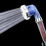 3 Settings Adjustable PC Negative Ions Shower Head, Size: Large, Interface:  2cm, 3 Settings Size: Large,(Blue), 3 Settings Size: Large(Transparent)