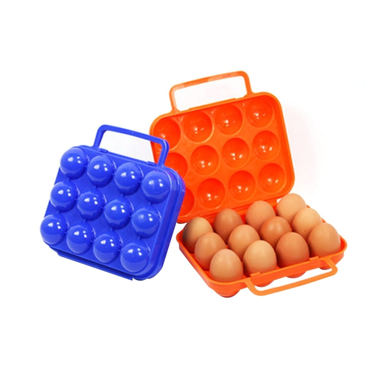 Outdoor Portable 12 Grid Egg Storage Case Holder Tray Carrier Crush-proof Break-proof Protection for Picnic Outdoor Hiking, Random Color Delivery, 12 Eggs