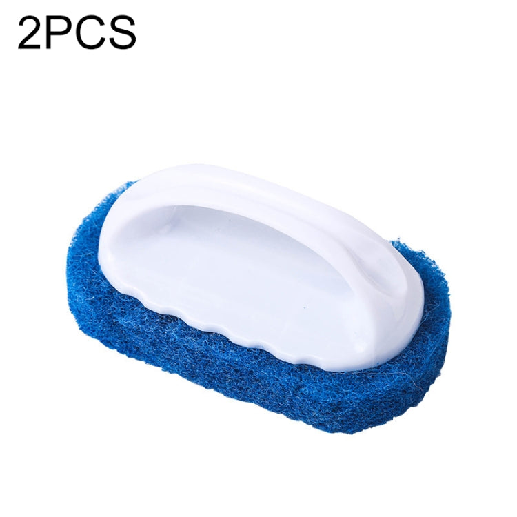 2pcs  Decontamination Sponge Hard Bottom Cleaning Brushes Dry and Wet Cleaning Brush for Kitchen / Cooking Bench / Bathroom / Bathtub , Random Color Delivery, Dry and Wet Cleaning Brush