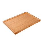 Bamboo Right Angle Tea Tray Tea Table, Size:  37x26cm, Size: 37x26cm