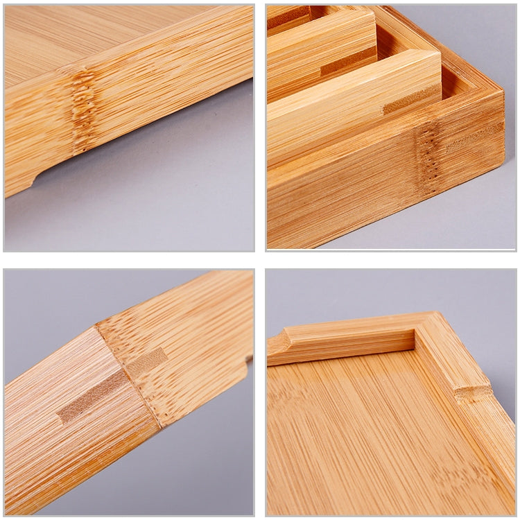 Bamboo Right Angle Tea Tray Tea Table, Size:  44x32cm, Size: 44x32cm
