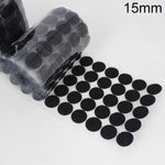 1000 PCS 16mm Round Nylon Adhesive Hook and Loop Fastener, 15mm (Black), 15mm (White)
