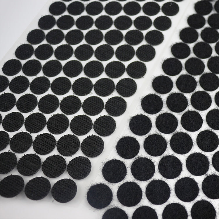1000 PCS 16mm Round Nylon Adhesive Hook and Loop Fastener, 15mm (Black), 15mm (White)
