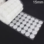 1000 PCS 16mm Round Nylon Adhesive Hook and Loop Fastener, 15mm (Black), 15mm (White)