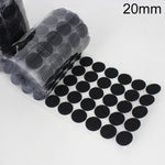 1000 PCS 20mm Round Nylon Adhesive Hook and Loop Fastener, 20mm (Black), 20mm (White)