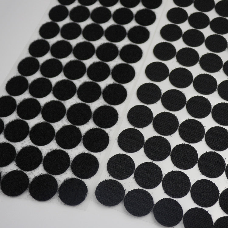 1000 PCS 20mm Round Nylon Adhesive Hook and Loop Fastener, 20mm (Black), 20mm (White)