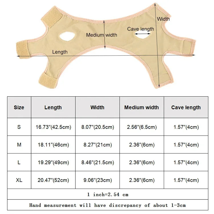 Lycra Flesh Color Breathable Skin Care And Lift Reduce Double Chin Mask Face Belt, Size: L, Size: L