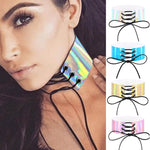 European and American Simple Sexy Bound Collar Fashion Laser Skin Glowing Necklace, Random Color Delivery, QCSF