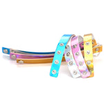 2 PCS European and American Harajuku Laser Heart Shape Collar Glowing Choker Necklace, Random Color Delivery, QCTX