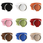 2 PCS European and American Simple Round Velvet Bracelet Fashion Metal Wristband Bracelet, Random Color Delivery