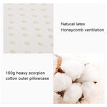 Original Xiaomi Youpin 8H Z2 Natural Latex Pillow Soft Breathable Spine Protection Massage Care Pillow with Cotton Pillowcase