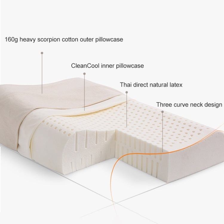 Original Xiaomi Youpin 8H Z2 Natural Latex Pillow Soft Breathable Spine Protection Massage Care Pillow with Cotton Pillowcase