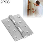 2 PCS Thick Stainless Steel Flat Hinges Home Cabinet Door Hinge, Size: 100x75mm, 100x75mm