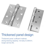 2 PCS Thick Stainless Steel Flat Hinges Home Cabinet Door Hinge, Size: 100x75mm, 100x75mm