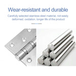 2 PCS Thick Stainless Steel Flat Hinges Home Cabinet Door Hinge, Size: 100x75mm, 100x75mm