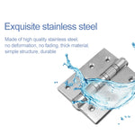 2 PCS Thick Stainless Steel Flat Hinges Home Cabinet Door Hinge, Size: 100x75mm, 100x75mm