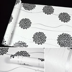 Black Flower Ball Creative 3D Stone Brick Decoration Wallpaper Stickers Bedroom Living Room Wall Waterproof Wallpaper Roll, Size: 45 x 1000cm, Black flower ball