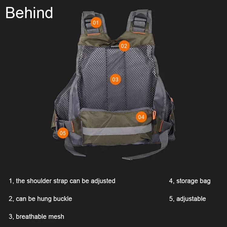 MANNER Outdoor Multifunctional Fishing Life Vest Swimming Life Jacket, MANNER Life Jacket