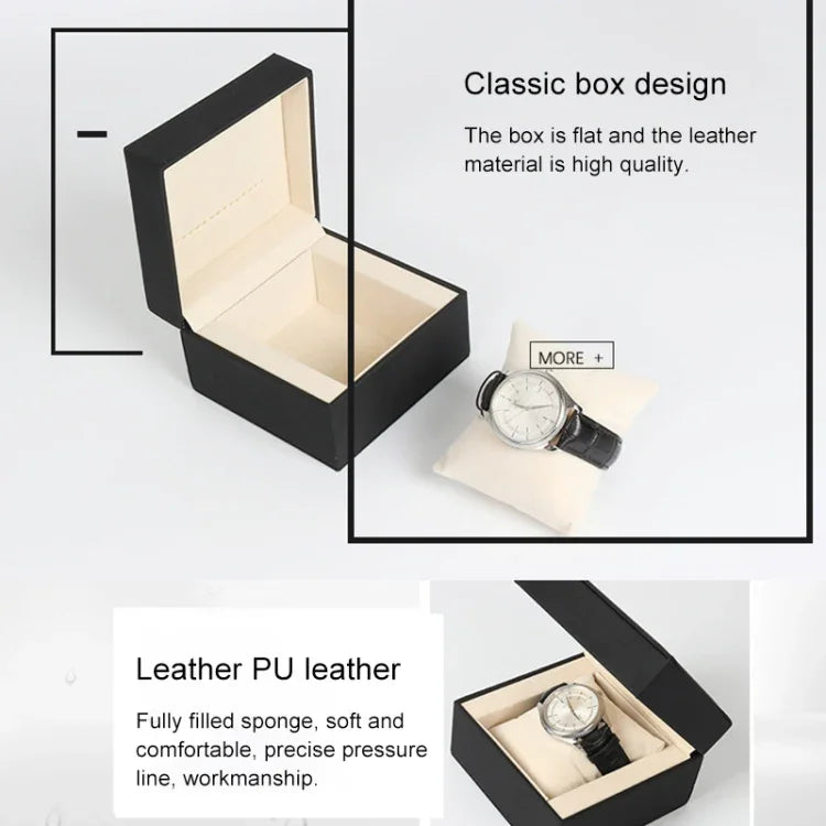 SBH002 PU Wrist Watch Storage Box Protective Case, Size: S, Size: S