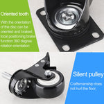 2 PCS 2 inch Furniture Cabinet Coffee Table Silent Screw Universal Wheel, 2 inch Screw Universal Wheel