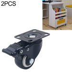 2 PCS 2 inch Furniture Cabinet Coffee Table Silent Universal Brake Wheel, 2 inch Universal Brake Wheel