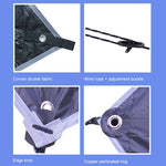 Outdoor Weatherproof Mosquito Net Hammock Backdrop Set, 360x290cm Lake Green