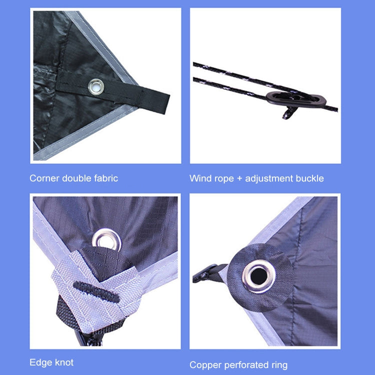 Outdoor Weatherproof Mosquito Net Hammock Backdrop Set, 360x290cm Lake Green