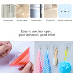 10pcs PVC + Stainless Steel Thin Plum Shape Seamless Adhesive Hook Waterproof Transparent Strong Stick Hook Kitchen Wall Mount, Thin