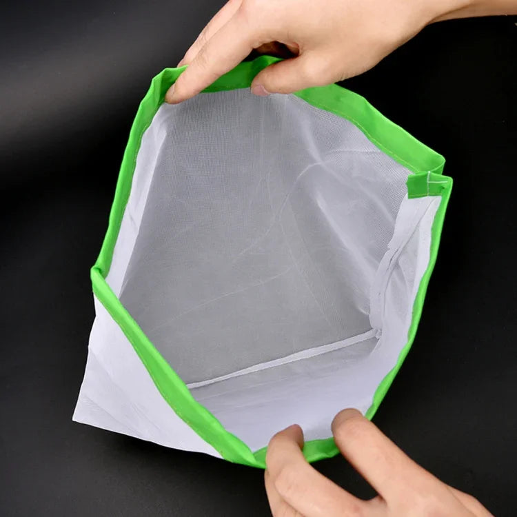 10 PCS Double-Stitched Strength Reusable Fruit Sandwich Pouch Mesh Storage Bags, Size: 30cm x 43cm, Random Color Delivery, Size: 30cm x 43cm