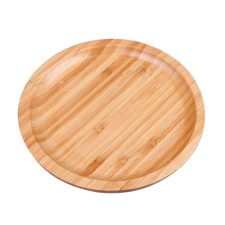 Household Creative Simple Round Bamboo Tea Tray Mini Tea Table, Diameter: 25cm, Diameter: 25cm