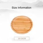 Household Creative Simple Round Bamboo Tea Tray Mini Tea Table, Diameter: 25cm, Diameter: 25cm