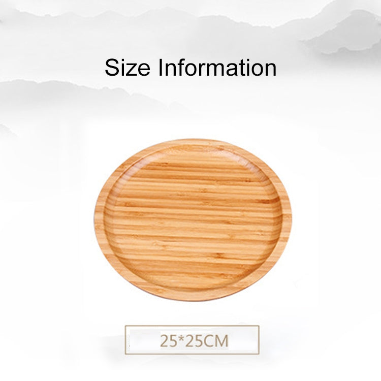 Household Creative Simple Round Bamboo Tea Tray Mini Tea Table, Diameter: 25cm, Diameter: 25cm