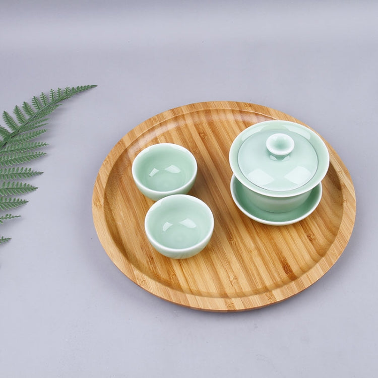 Household Creative Simple Round Bamboo Tea Tray Mini Tea Table, Diameter: 25cm, Diameter: 25cm