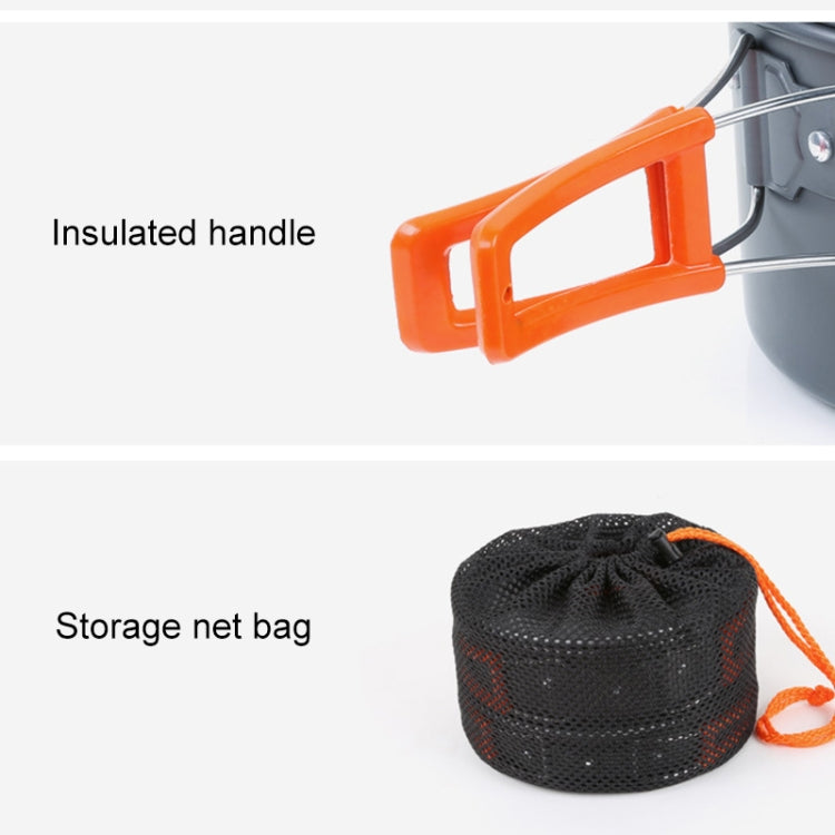 Hewolf 1692 Outdoor Camping Tableware Pots Cookwear Set for 2-3 Person, HW-K1692 For 2-3 Person