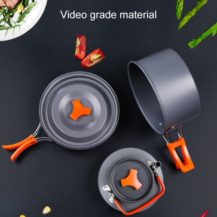 Hewolf 1692 Outdoor Camping Tableware Pots Cookwear Set for 2-3 Person, HW-K1692 For 2-3 Person