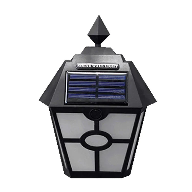Solar Retro Hexagonal LED Wall Lamp Outdoor Light Sensor Control Landscape Light