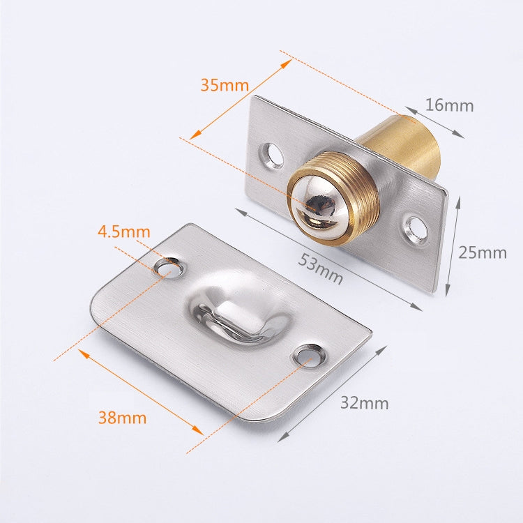 1 Pair 107 Stainless Steel Invisible Door Bead Spring Beads Special Bead Lock Door Bead, 107 Copper + stainless Steel Panel