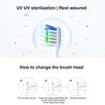 HUAWEI Lebooo LBS-T053A 2 PCS Smart Toothbrush Head (for HCB0001), LBS-T053A Toothbrush Head (Black), LBS-T053A Toothbrush Head (White)