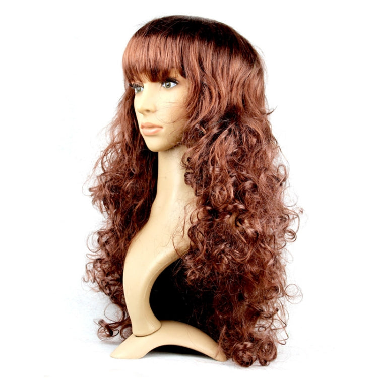 Colorful Wild-Curl Up Party Headwear Wavy Long PET Wigs For Female(Black)