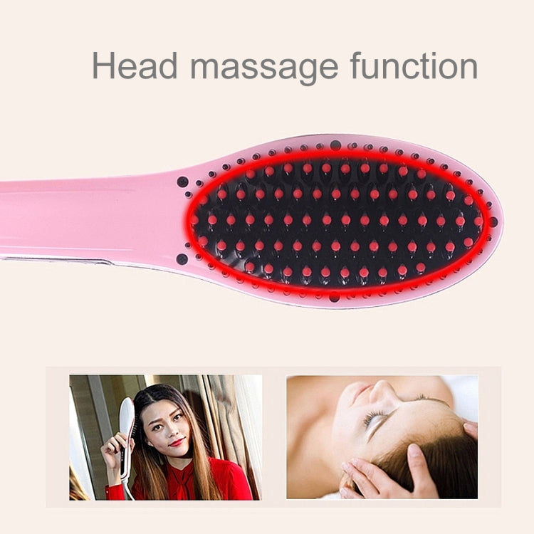 Handheld Innovative Hair Straightener Comb with LCD Temperature Display, EU Plug